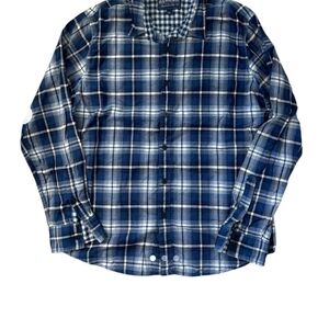 American Rag Navy and White Plaid Shirt